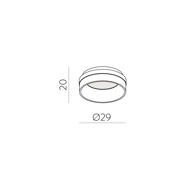 Pipe SLIM Bezel %D832mm Tech Gold, be apšvietimo