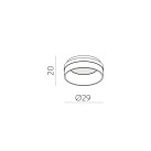 Pipe SLIM Bezel %D832mm Tech Gold, be apšvietimo