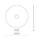 Vamzdis 3986/100 „Deco Kit“ akustinė plokštė %D8600 mm antracito spalvos