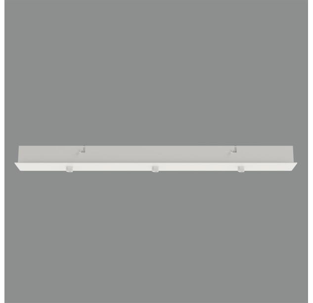 Stačiakampė daugiafunkcinė bazė 680x87 mm su 3 lizdais, tekstūruota balta