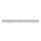 Stačiakampė daugiafunkcinė bazė 680x87 mm su 3 lizdais, tekstūruota balta