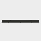 Stačiakampė daugiafunkcinė bazė 680x87 mm su 3 lizdais, tekstūruota juoda