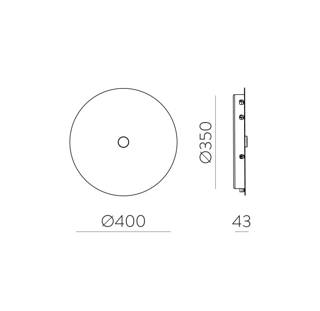 Apvalus daugiafunkcinis pagrindas %D8400 mm su 3/5 lizdais Tekstūruotas juodas