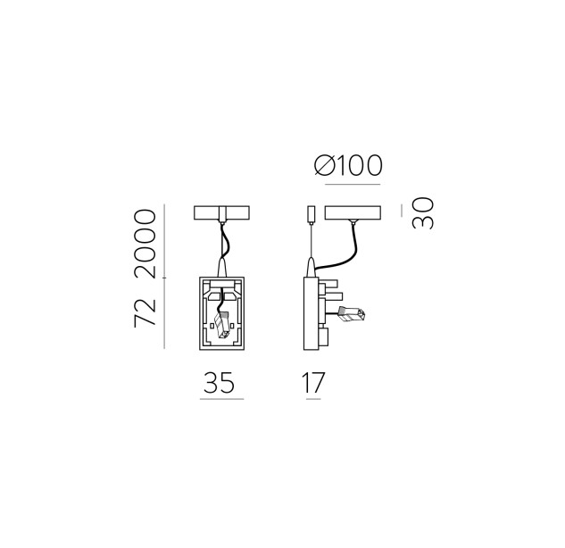Nematomas pakabinamas rinkinys 3980 „Conector“ tekstūruotas juodas, CL.I, be apšvietimo