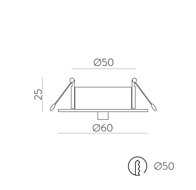 Vamzdžių komplektas, įleidžiamas į sieną, %D860 mm, tekstūruotas juodas, be apšvietimo