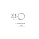 Kidal 3771/5 Tekstūruotas baltas adapteris %D855 mm Be apšvietimo, be montavimo