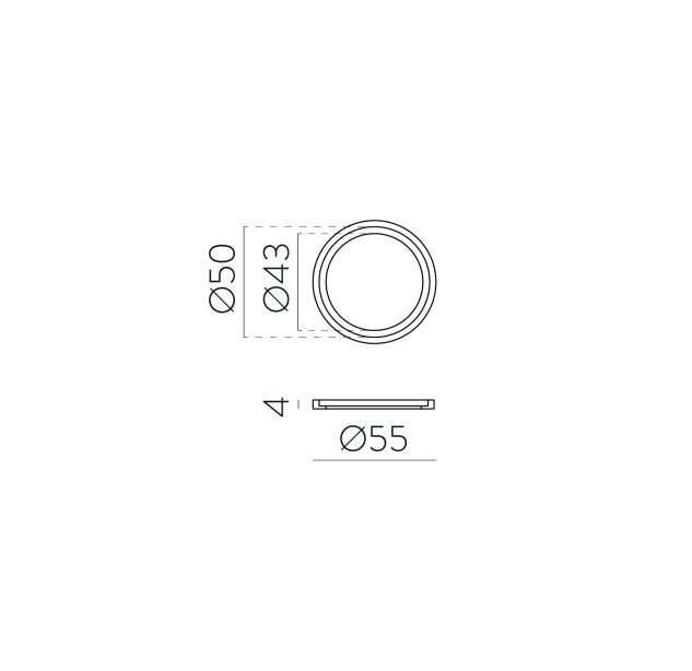 Kidal 3771/5 Tekstūruotas juodas adapteris %D855 mm Be apšvietimo, be montavimo