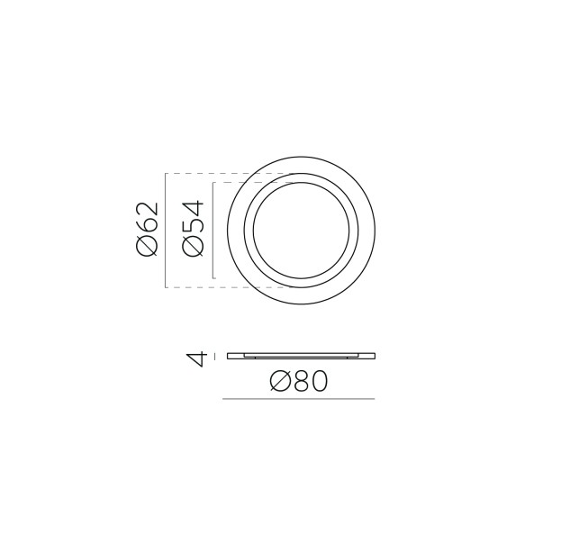 Kidal 3771/6 Tekstūruotas baltas adapteris %D880 mm Be apšvietimo, be montavimo