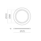Kidal 3771/10 Tekstūruotas juodas adapteris %D8125 mm Be apšvietimo, be montavimo