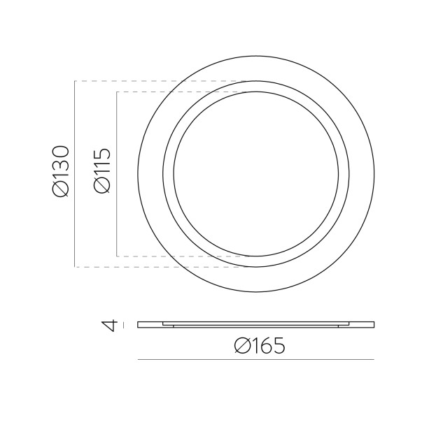 Kidal 3771/13 Tekstūruotas juodas adapteris %D8165 mm Be apšvietimo, Be montavimo
