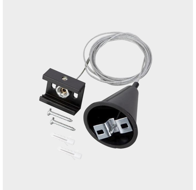 3 metrų pakabinimo komplektas, juodos spalvos