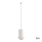 Pakabinamas šviestuvų rinkinys 6 m, tekstūruotas baltas, LED E27 15 W, CL.II