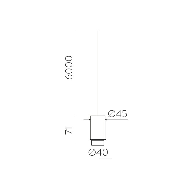 Pakabinamas šviestuvas 6 m, tekstūruotas juodas, LED E27 15 W, CL.II
