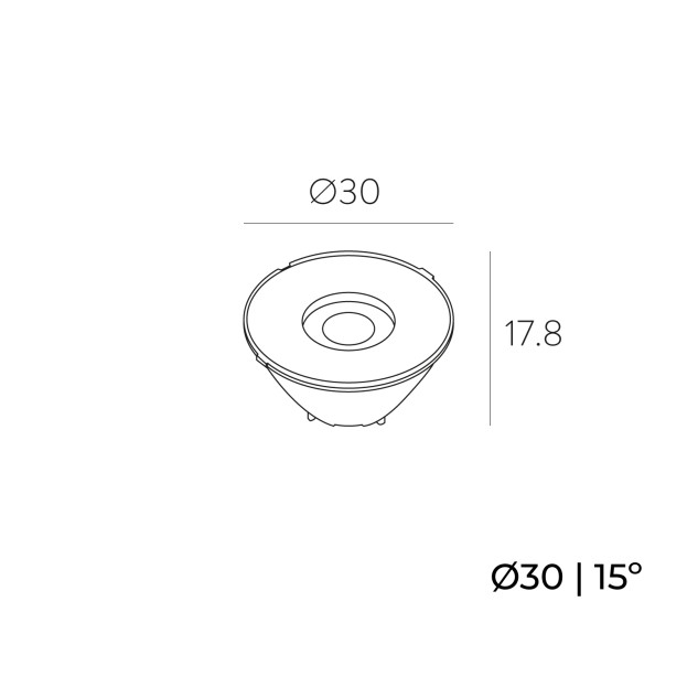 Perkelti objektyvą %D864mm 15%B0 Skaidrus