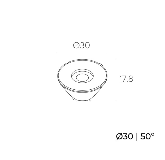 Perkelti objektyvą %D864mm 50%B0 Skaidrus