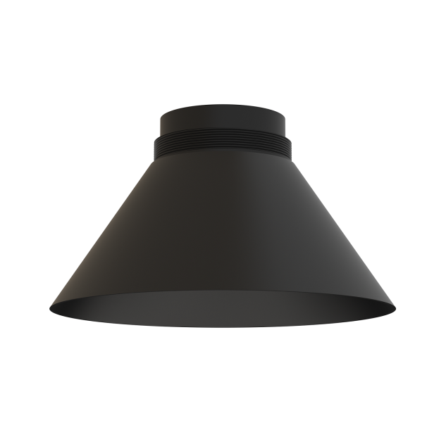 Vamzdinis gaubtas %D8140 mm, tekstūruotas juodas