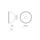 Custo 3818 Sferinis fokalinis šviestuvo gaubtas %D894x46 mm Tech Gold/Opal