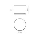Custo 3818 cilindrinis gaubtas %D894x70 mm Tech Gold/Opal