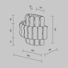 Sieninis šviestuvas BOULDER 40W E14 MOD538WL-02MG Sieninis šviestuvas BOULDER 40W E14 MOD538WL-02MG