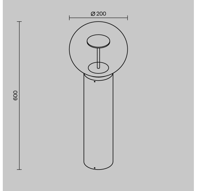 Lauko grindų šviestuvas VELORA 8W 3000K O139FL-L8BRK Lauko grindų šviestuvas VELORA 8W 3000K O139FL-L8BRK