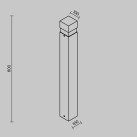 Lauko grindų šviestuvas QUADRA 15W 3000K O143FL-L15BK Lauko grindų šviestuvas QUADRA 15W 3000K O143FL-L15BK