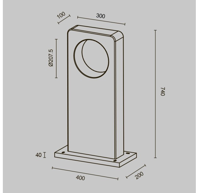Lauko grindų šviestuvas BETONE 7W 3000K O469FL-L7CM3K1 Lauko grindų šviestuvas BETONE 7W 3000K O469FL-L7CM3K1