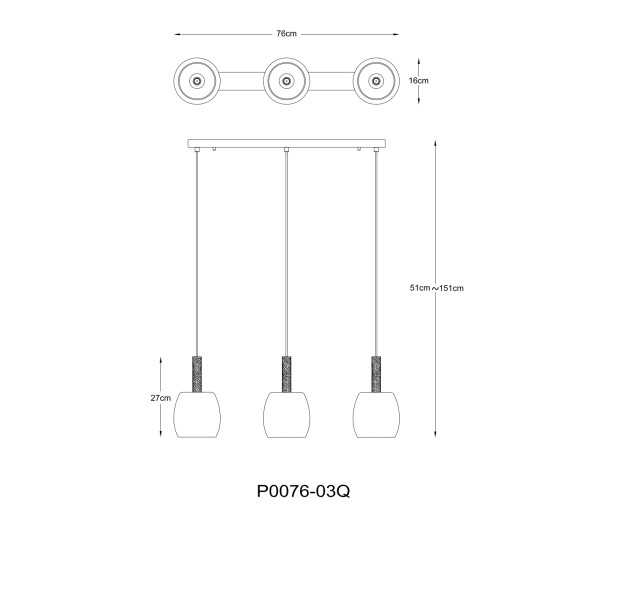 Pakabinamas šviestuvas CALVO 28 G9 W ZALEŻNOŚCI OD ŻARÓWKI P0076-03Q-P7AA Pakabinamas šviestuvas CALVO 28 G9 W ZALEŻNOŚCI OD ŻARÓWKI P0076-03Q-P7AA