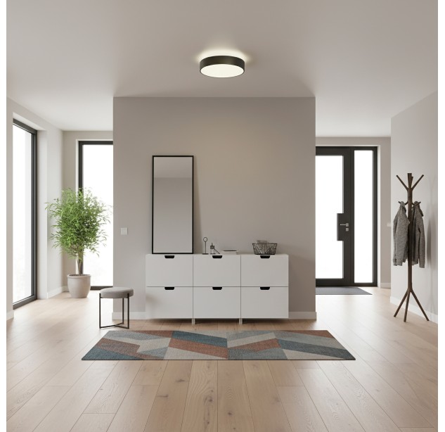 Dins Lubinis šviestuvas %D8160 mm Matinė juoda, LED 10 W 1100 lm, CRI90 CL.II IP44, 2700 K–3000 K–4000 K Slankusis jungiklis, MULTI-PACK