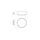 Dins Lubinis šviestuvas %D8160 mm Matinė juoda, LED 10 W 1100 lm, CRI90 CL.II IP44, 2700 K–3000 K–4000 K Slankusis jungiklis, MULTI-PACK
