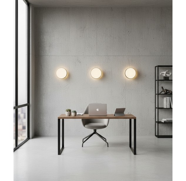 Dins Lubinis šviestuvas %D8320 mm Balta RAL 9016, LED 24W 2520lm, CRI90 CL.II IP44, 2700K-3000K-4000K Slankusis jungiklis, MULTI-PACK