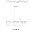 Pakabinamas šviestuvas FORES 33 G9 W ZALEŻNOŚCI OD ŻARÓWKI  P0574-05N-V6AA