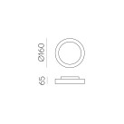 Kuma lubinis šviestuvas 2082/16 tekstūruotas antracitas, LED 10 W 630 lm, CRI90 CL.I IP65, Kelvinas 2700 K–3000 K, slankusis jungiklis