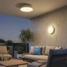 Kuma lubinis šviestuvas 2082/25 Tekstūruotas baltas, LED 14 W 1060 lm, CRI90 CL.I IP65, Kelvinas 2700 K–3000 K Slankusis jungiklis