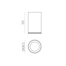 Nox lubinis šviestuvas 2092 tekstūruotas antracitas, LED 9 W, 2700 K, 900 lm, CRI 90, CL.I, IP65