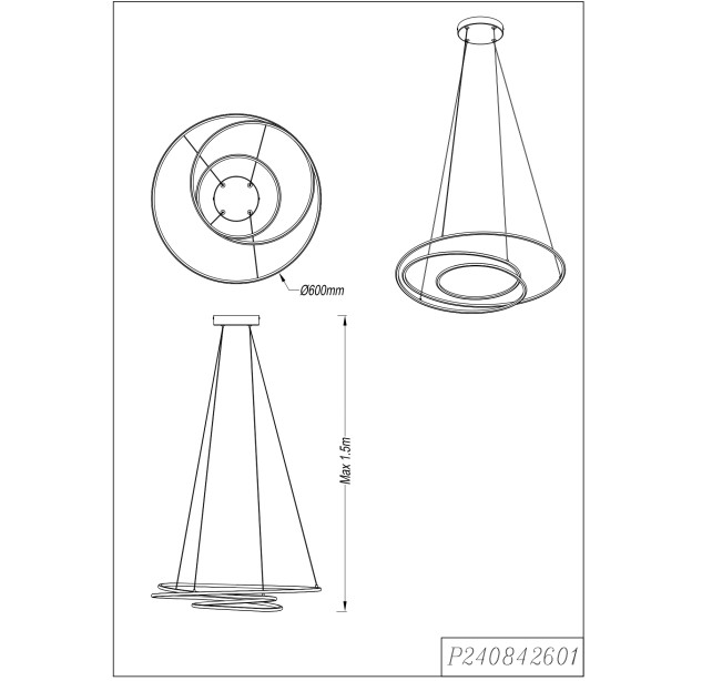 Pakabinamas šviestuvas ZEPHYRA 35 LED 3000 P240842601 Pakabinamas šviestuvas ZEPHYRA 35 LED 3000 P240842601