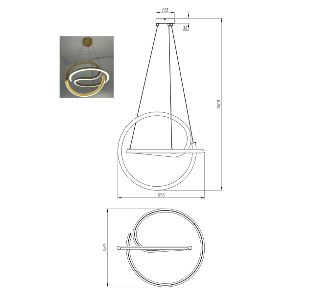 Pakabinamas šviestuvas VELENNE 40 LED 3000  P241249401E
