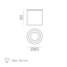 Vanduo Lubinis šviestuvas 3467/8 Tekstūruotas baltas, LED GU10 8W, CL.II IP65