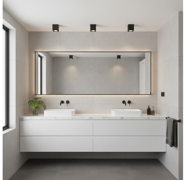 Branco lubinis šviestuvas 3468/8, tekstūruotas juodas, LED GU10 8 W, CL.II IP65