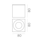 Branco lubinis šviestuvas 3468/8, tekstūruotas juodas, LED GU10 8 W, CL.II IP65