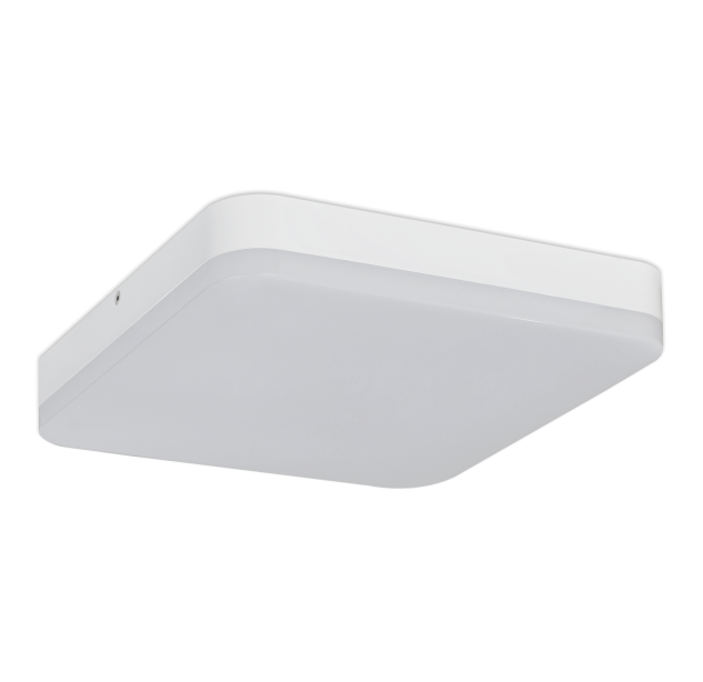 Kvadratinis lubų šviestuvas 3512/28, baltas, LED 24 W, 1989 lm, CRI 90, CL.II, IP54, integruotas LED, reguliuojamas šviesos stiprumas, Kelvinas