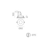 Hera Recessed 3554/8 Satin Nickel, LED GU10 8W, CL.II IP54/IP20
