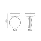 Spectra lubinis šviestuvas 3731/12 tekstūruotas baltas, LED 7 W, 3000 K, 770 lm, CRI 90, CL.I, IP65, dim. Triac, ON-DEMAND **