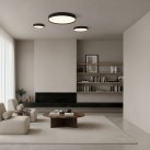 Minsk Lubinis šviestuvas 3758/30 Tekstūruotas juodas, LED 18 W 2520 lm, CRI90 CL.I, integruotas LED, 2700 K–3000 K–4000 K slankusis jungiklis