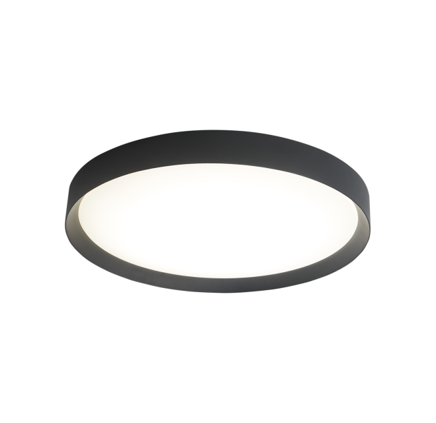 Minsk Lubinis šviestuvas 3758/40 Tekstūruotas juodas, LED 22 W 3225 lm, CRI90 CL.I, integruotas LED, 2700 K–3000 K–4000 K slankusis jungiklis, dim. DALI/Push, ON-DEMAND **