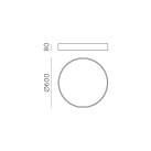 Minsko lubinis šviestuvas 3758/60 Tekstūruotas baltas, LED 39 W 6050 lm, CRI90 CL.I, integruotas LED, 2700 K–3000 K–4000 K slankusis jungiklis, dim. DALI/Push, ON-DEMAND **