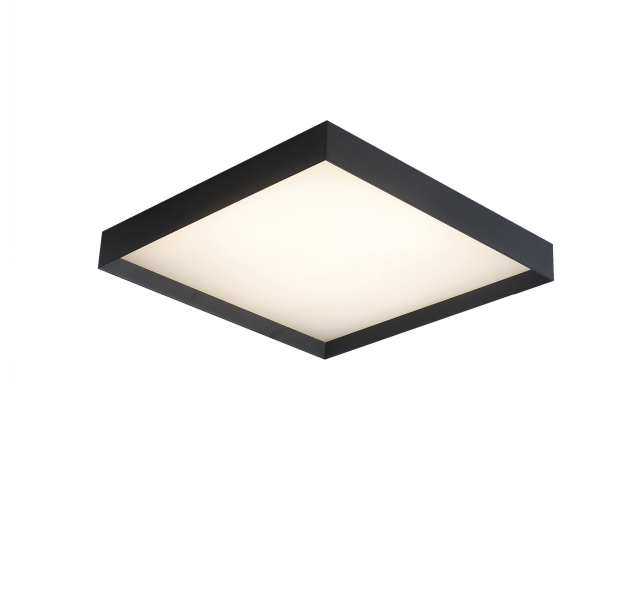 Miuncheno lubų šviestuvas 3759/60, tekstūruotas juodas, LED 68 W, 8465 lm, CRI 90, CL.I, integruotas LED, 2700 K–3000 K–4000 K slankusis jungiklis, dimeriuotas triakas, ON-DEMAND **