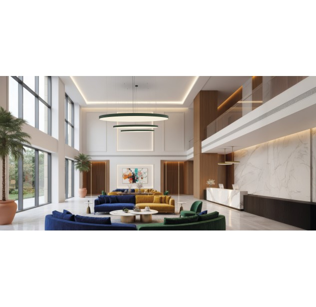 London Lubinis šviestuvas 3760/40 Tekstūruotas juodas, LED 22 W 3225 lm, CRI90 CL.I, integruotas LED, 2700 K–3000 K–4000 K slankusis jungiklis, dim. DALI/Push, ON-DEMAND **