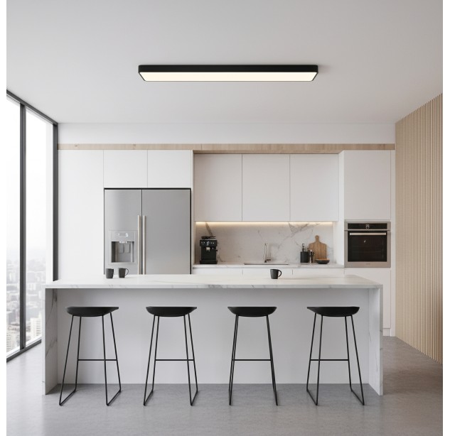 Turin Lubinis šviestuvas 3761/50 Tekstūruotas juodas, LED 39 W 5900 lm, CRI90 CL.I, integruotas LED, 2700 K–3000 K–4000 K slankusis jungiklis