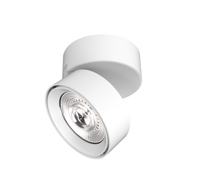 Mako lubinis šviestuvas 3843/9 Tekstūruotas baltas, LED COB 20 W 3000 K 1875 lm, CRI90 CL.I, integruotas LED, reguliuojamas
