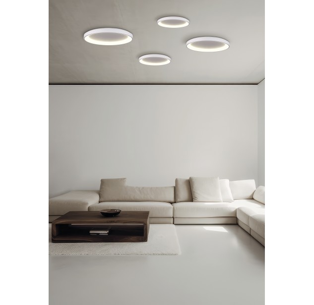 „Grace“ lubinis šviestuvas 3848/48, tekstūruotas baltas, LED 38 W, 3450 lm, CRI 90, CL.I, integruotas LED, 2700 K–3000 K–4000 K slankusis jungiklis, dim. triakas, ON-DEMAND **
